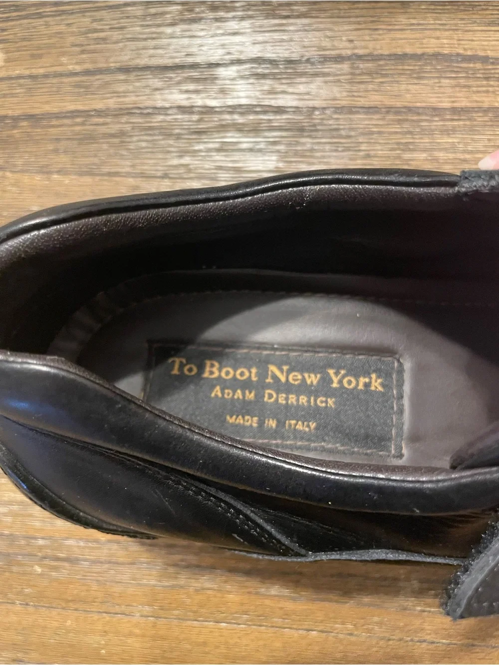 To Boot New York Adam Derrick Mens Size 9.5 Driving Loafer Shoes Black Leather